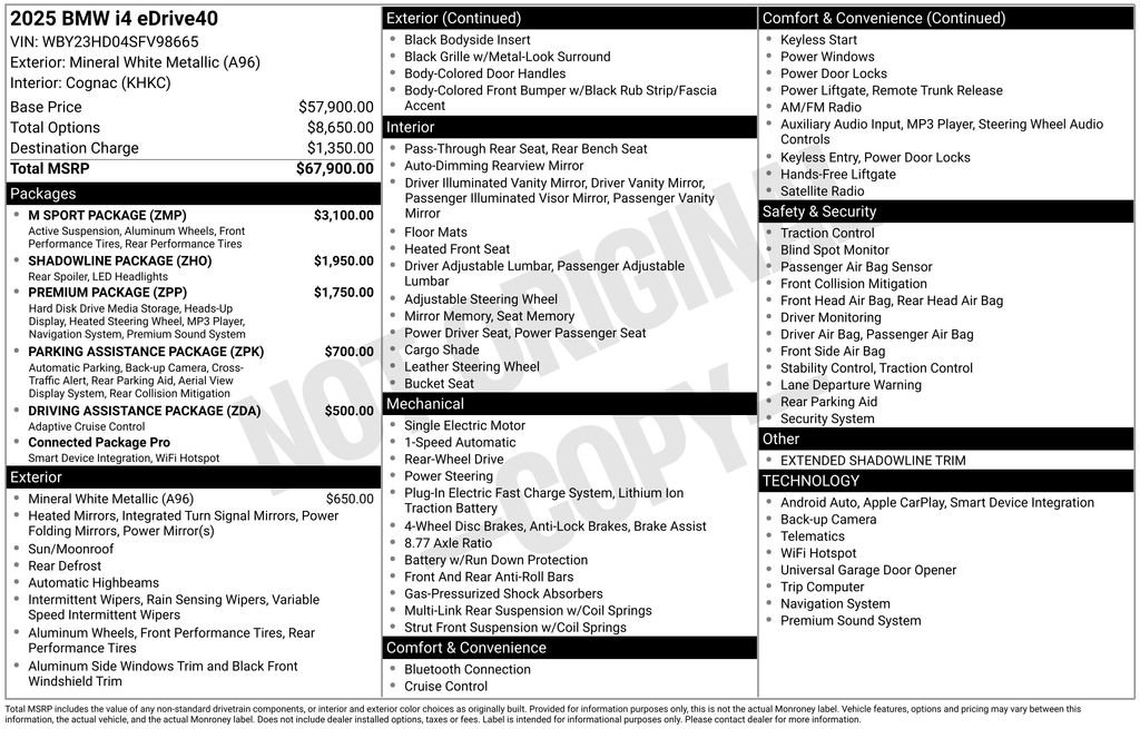 Certified Used 2025 Mineral White Metallic BMW eDrive40 image 7