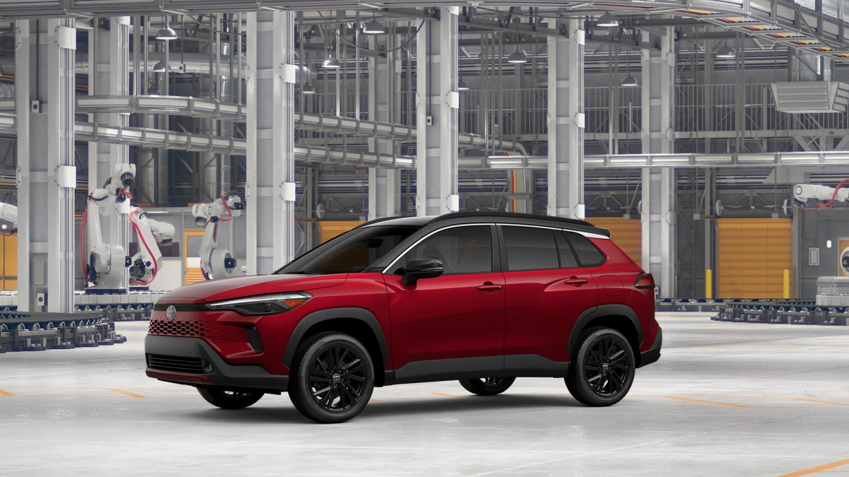 New 2026 Soul Red Crystal  with Jet Black roof Toyota Hybrid XSE image 10