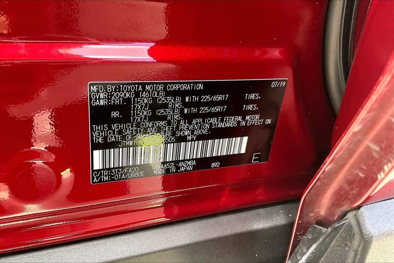 Used 2019 Ruby Flare Pearl Toyota XLE image 34