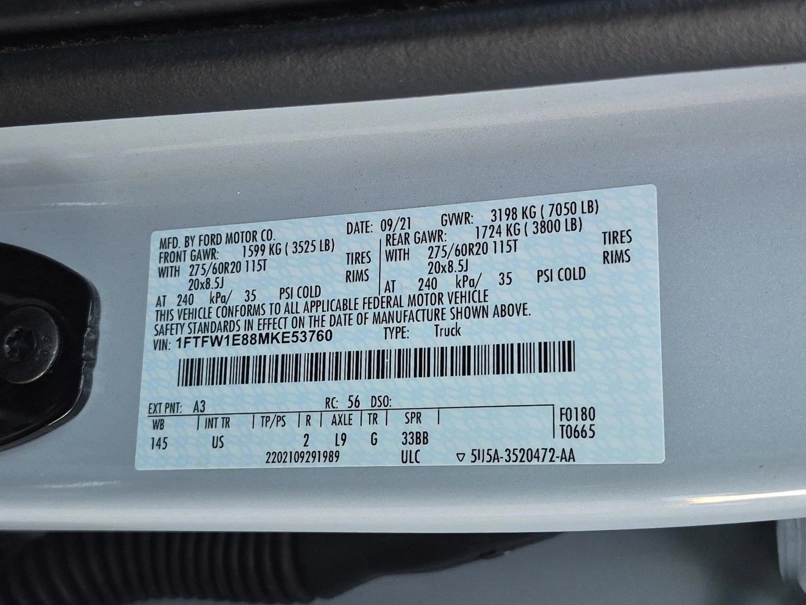 Used 2021 Space White Metallic Ford XLT image 14