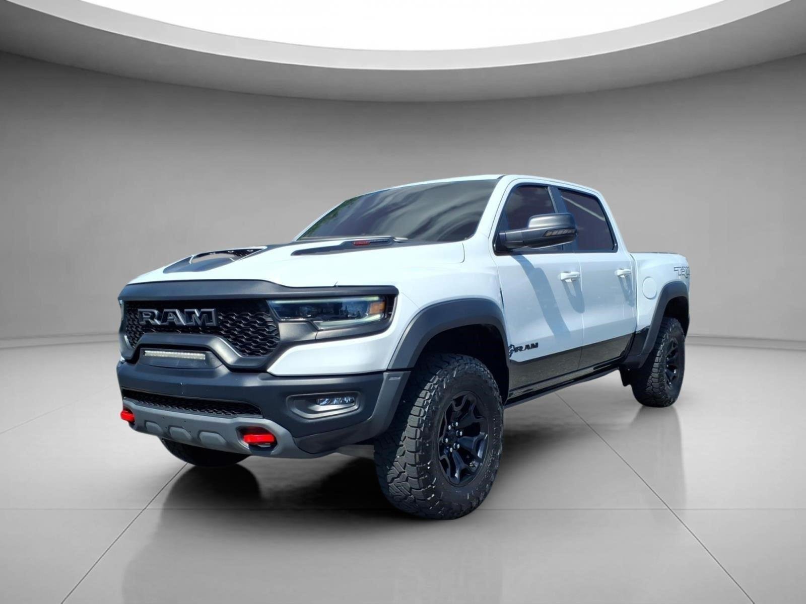 Used 2021 Bright White Clearcoat Ram TRX image 1