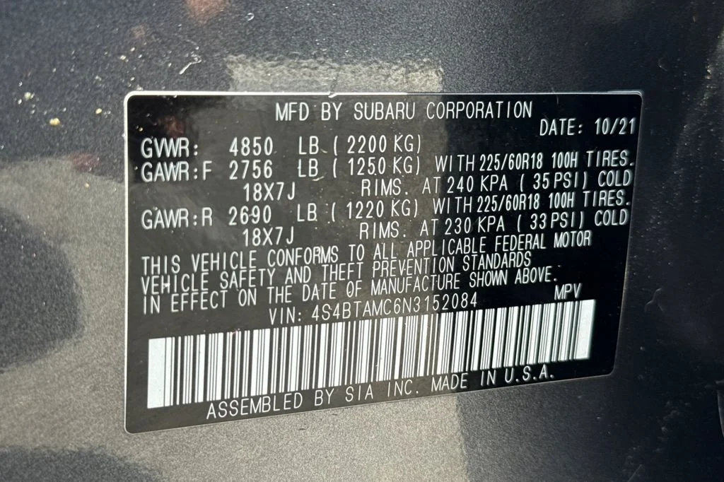 Used 2022 Gray Subaru Limited image 33