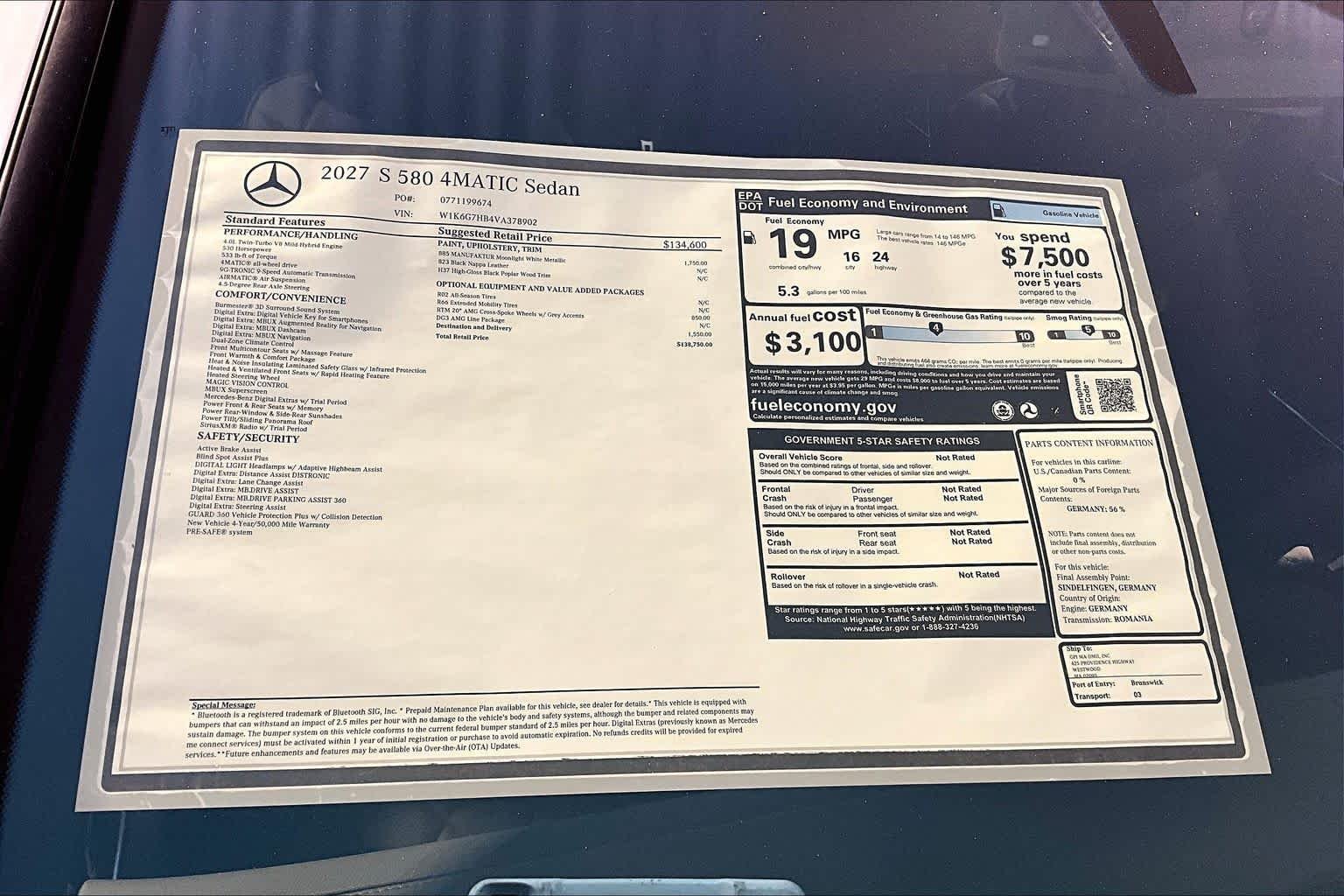 New 2027 MANUFAKTUR Moonlight White Metallic Mercedes-Benz S 580 image 18