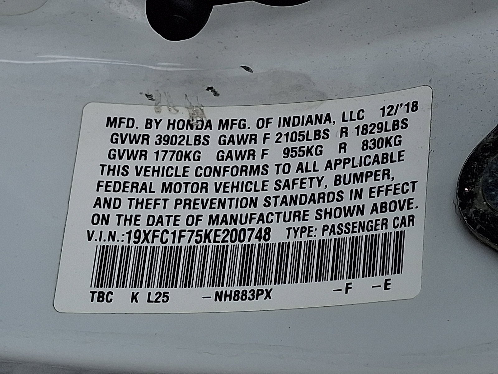 Used 2019 White Orchid Pearl Honda EX-L image 27