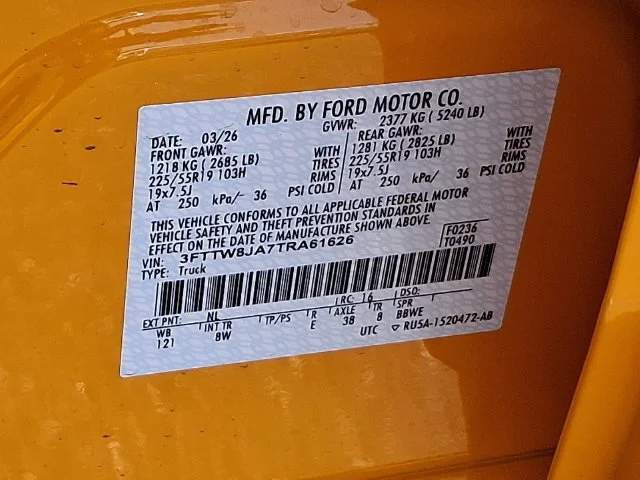 New 2026 Orange Fury Metallic Tri-Coat Ford XLT image 14