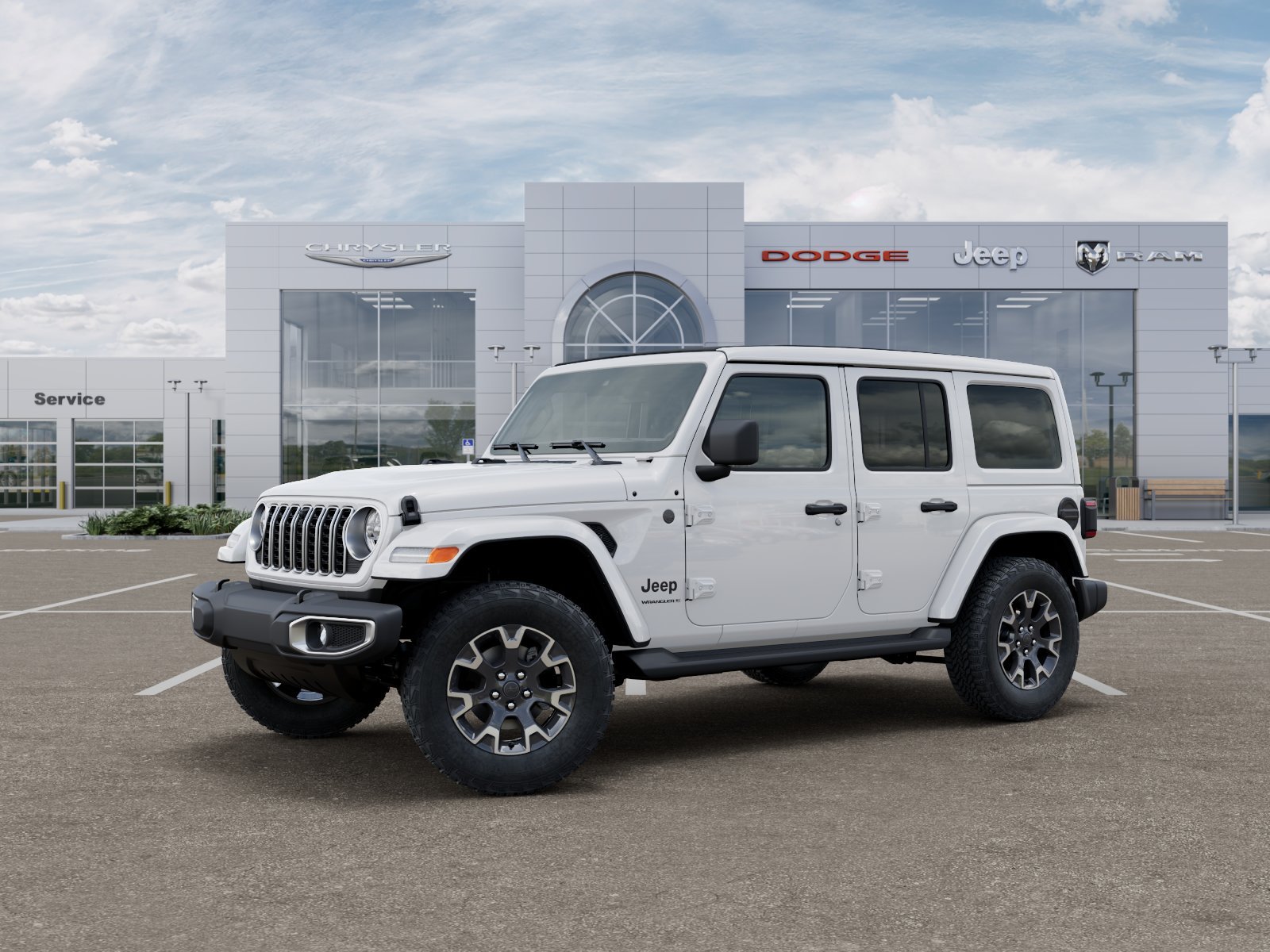 New 2026 Bright White Clear-Coat Exterior Paint Jeep Sahara image 41