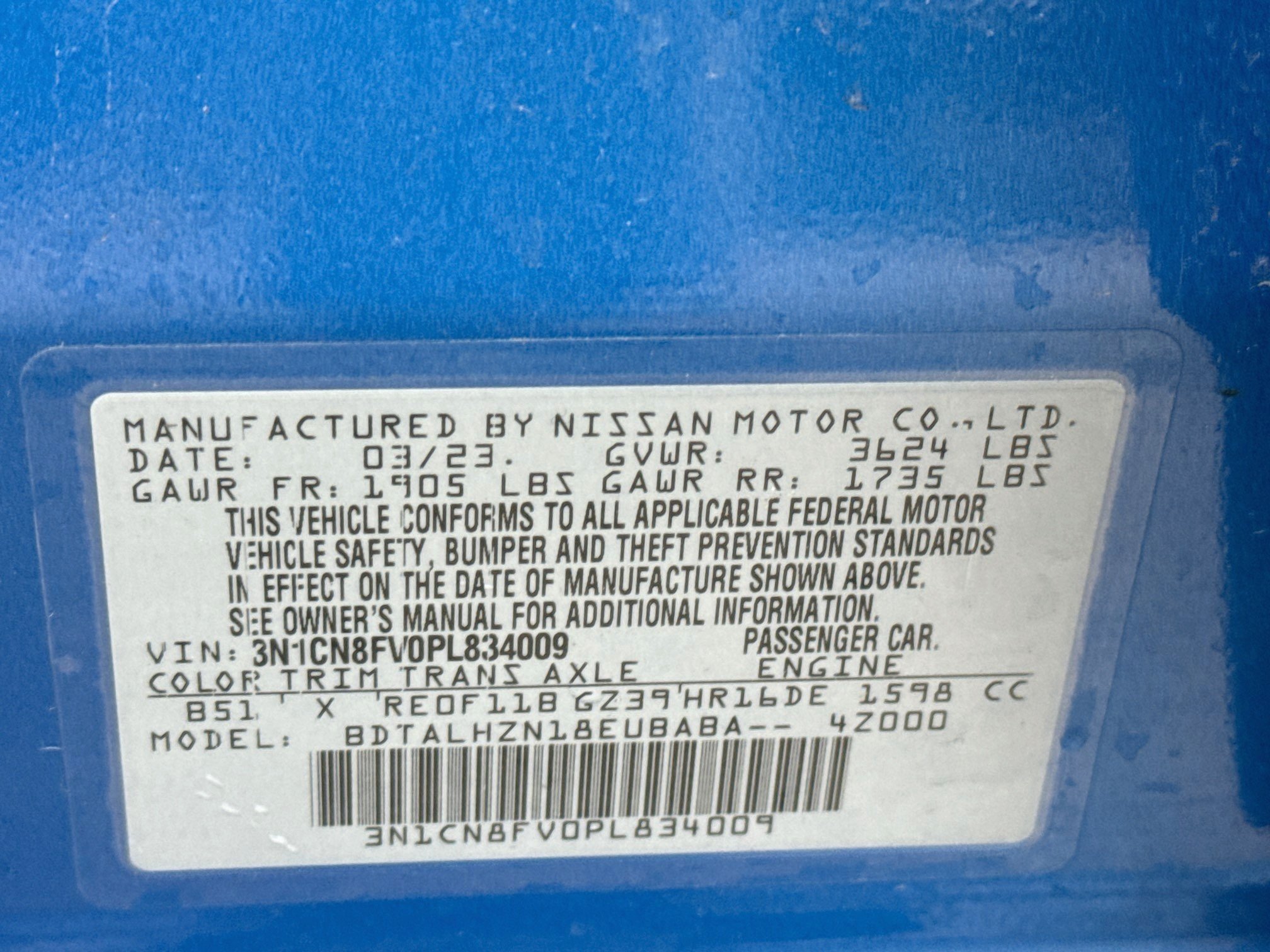 Used 2023 Electric Blue Metallic Nissan SR image 30