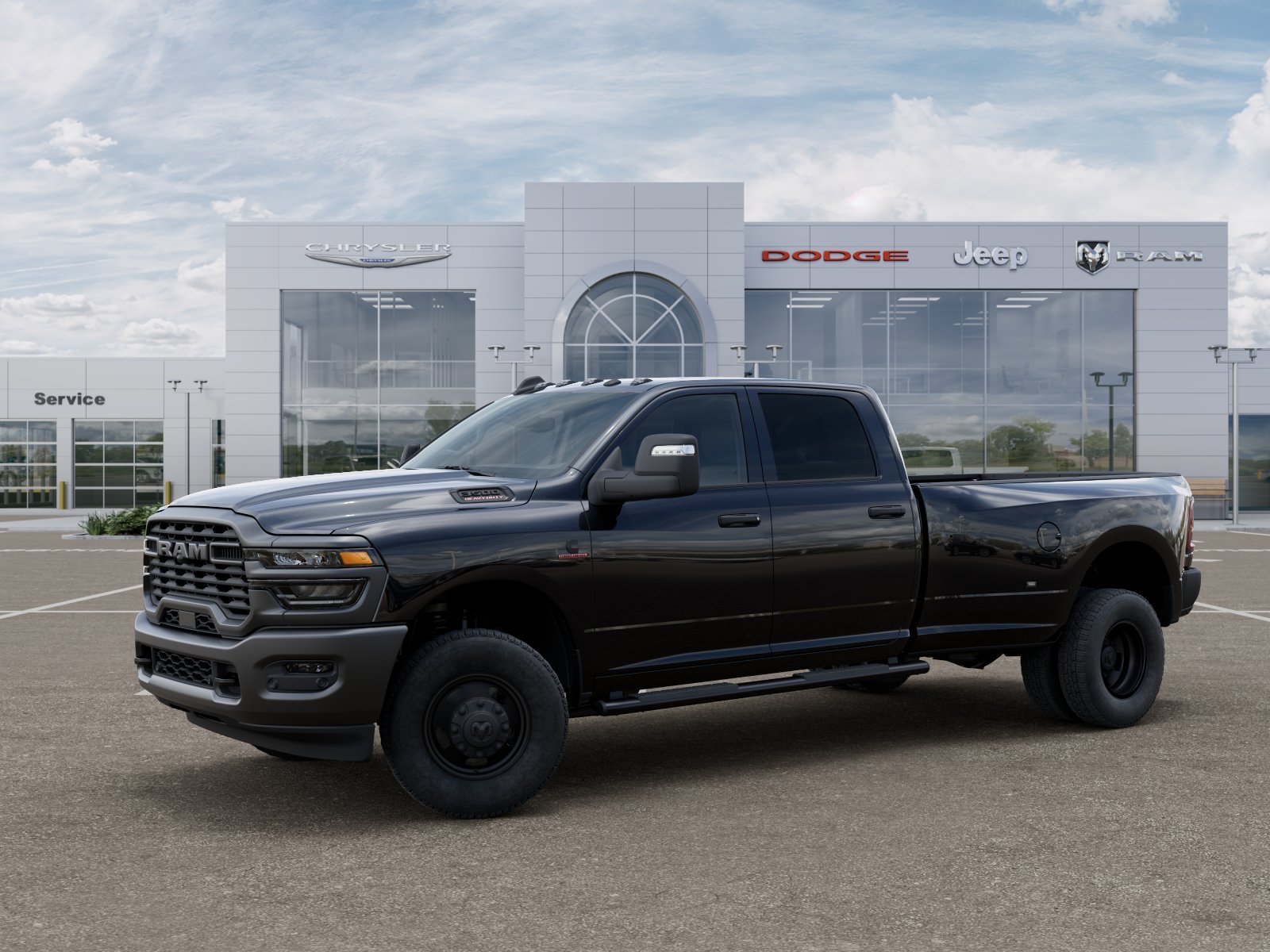 New 2026 Diamond Black Crystal Pearl-Coat Exterior Paint RAM Tradesman image 28