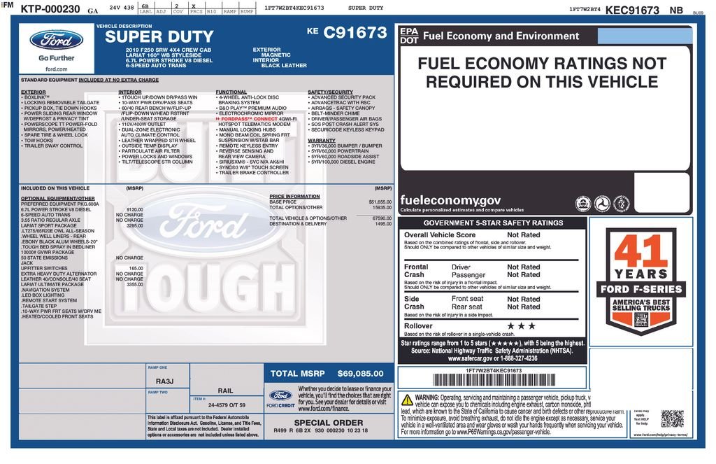 Used 2019 Gray Ford Lariat image 2