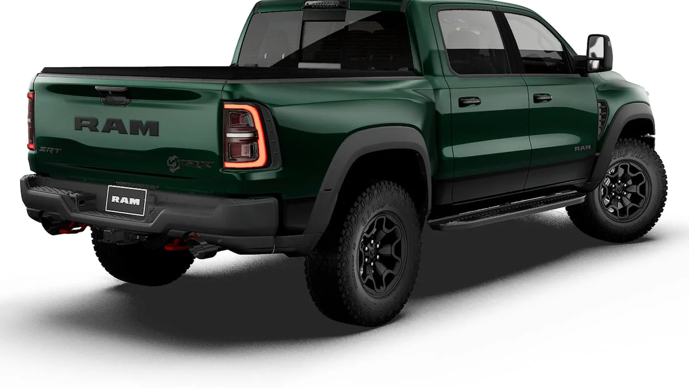 New 2027 Serrano-Green Metallic Exterior Paint RAM TRX image 2