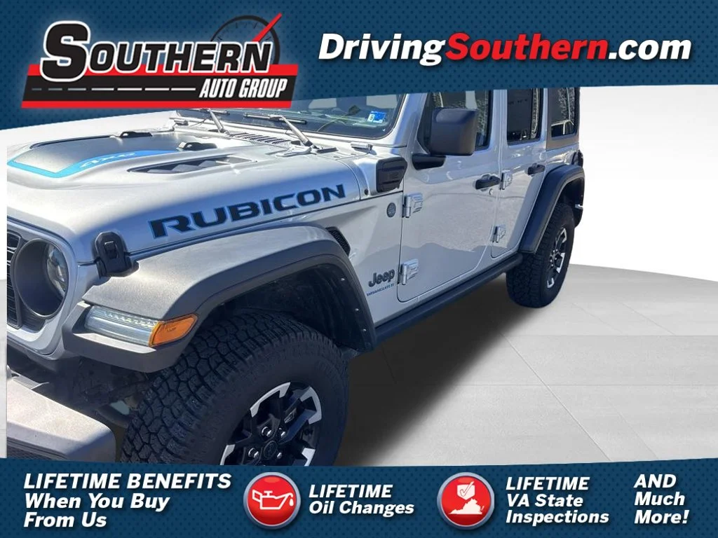 Used 2024 Silver Jeep Rubicon 4xe image 1