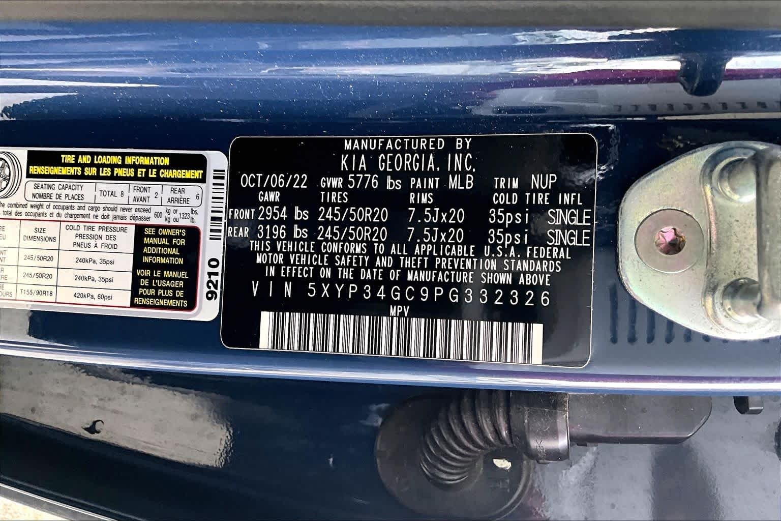 Used 2023 Midnight Lake Blue Kia EX image 32