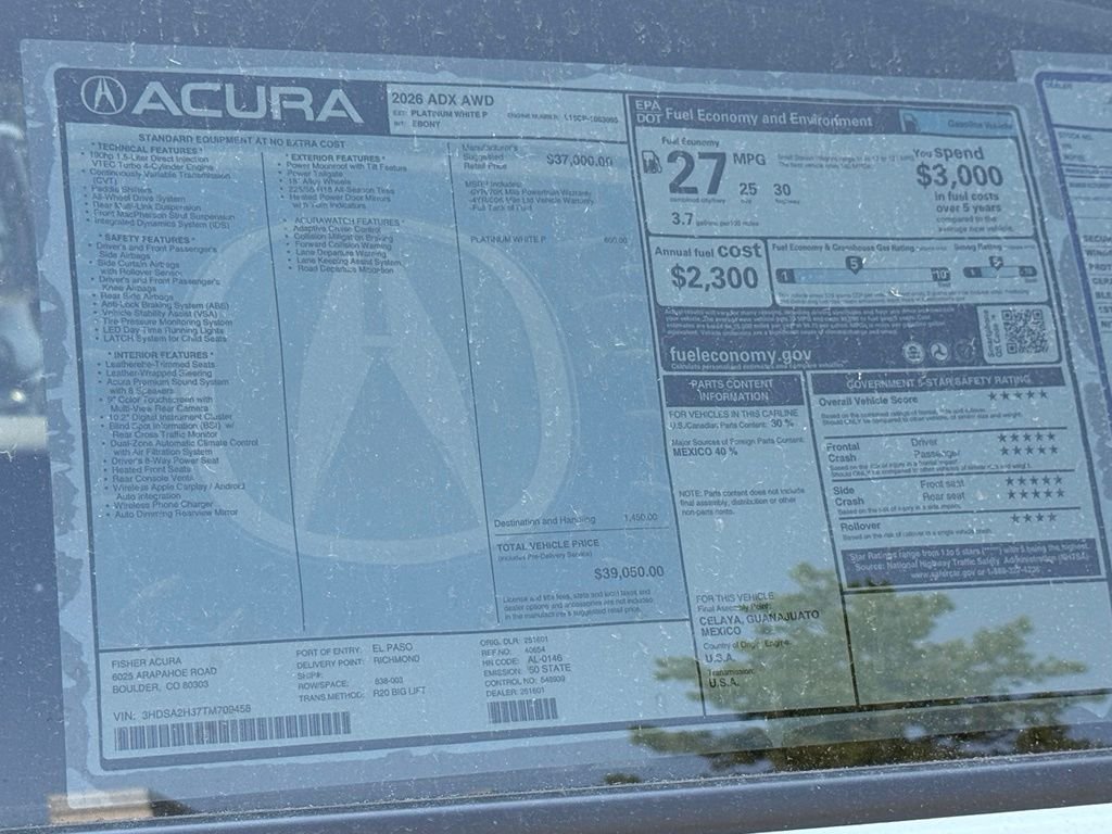 New 2026 Platinum White Pearl Acura Base image 26