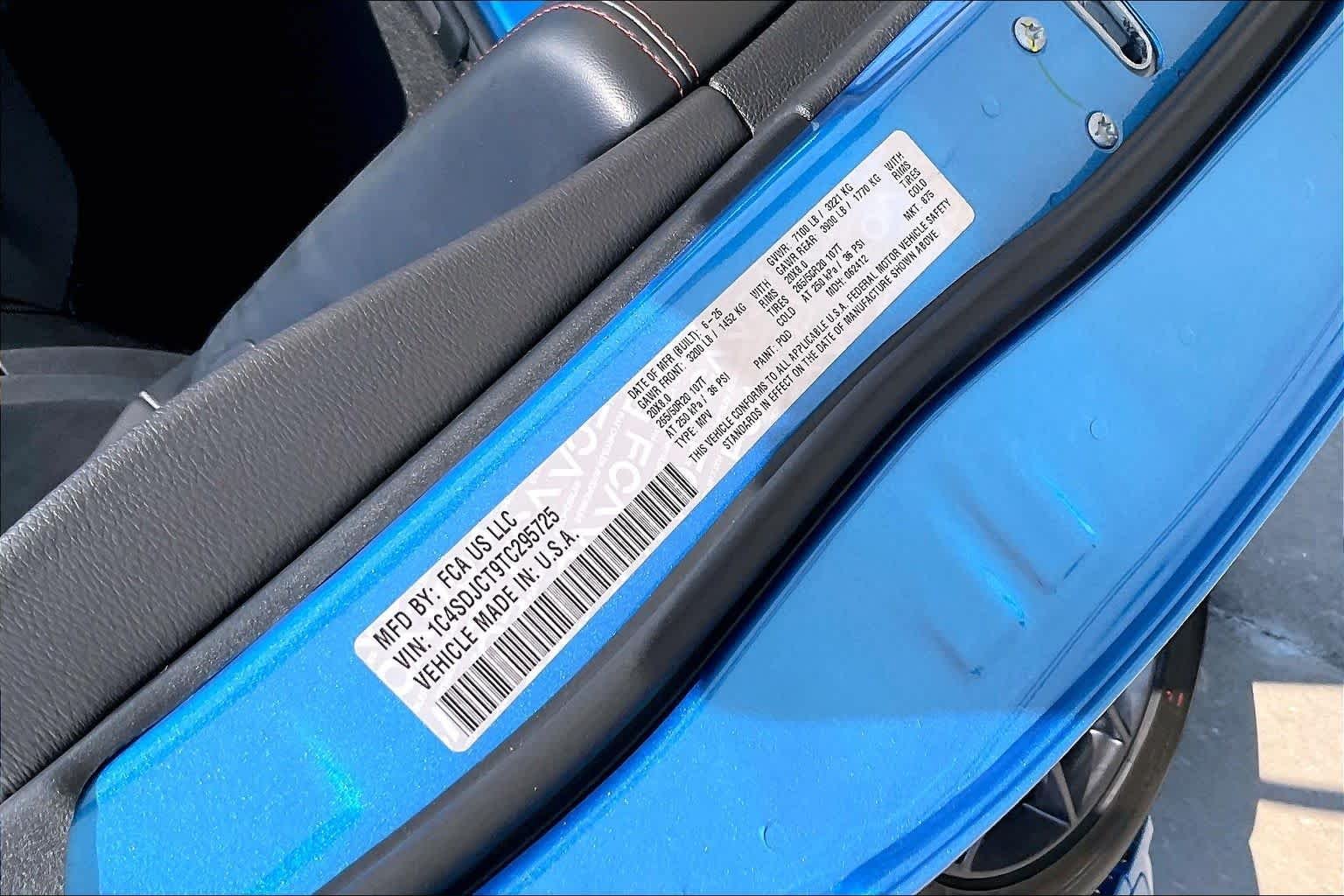 New 2026 B5 Blue Exterior Paint Dodge GT HEMI V8 image 20