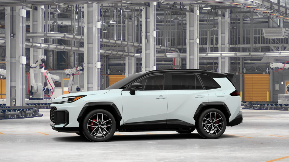 New 2026 Wind Chill Pearl with Midnight Black Metallic roof Toyota GR SPORT image 3