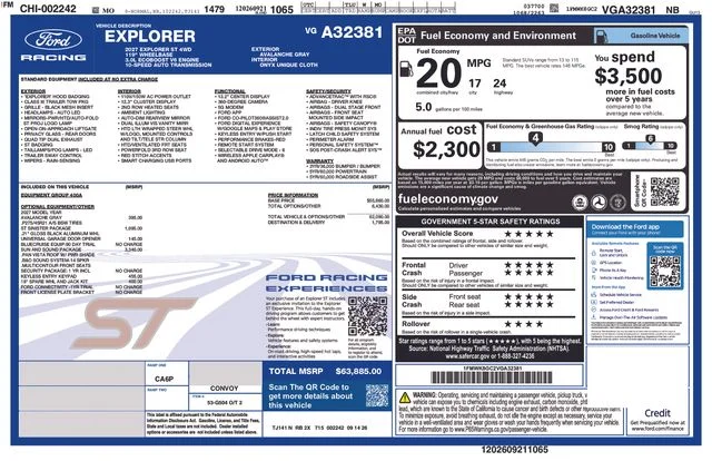New 2027 Avalanche Gray Ford ST image 9