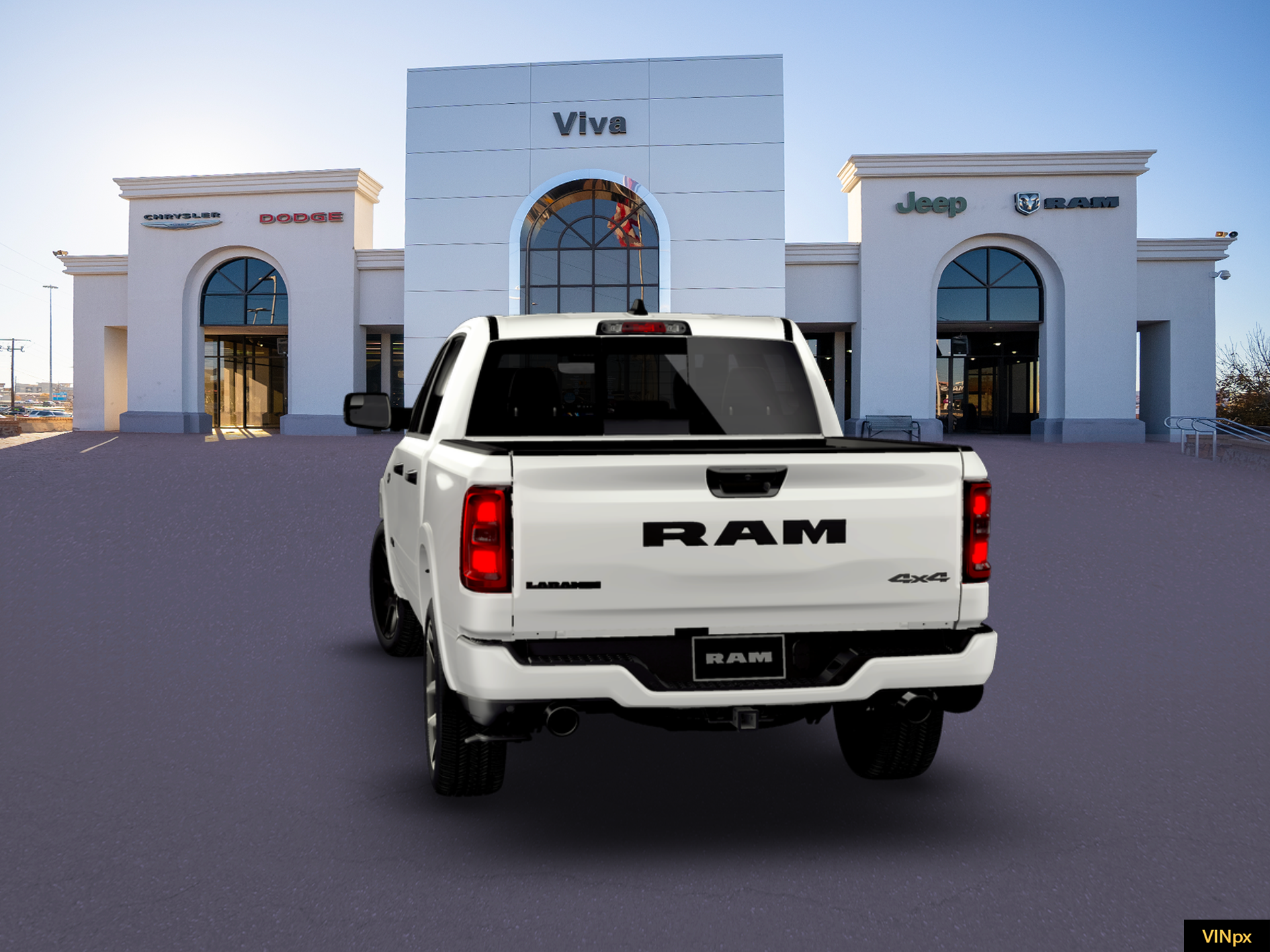 New 2026 Bright White Clear-Coat Exterior Paint RAM Laramie image 13