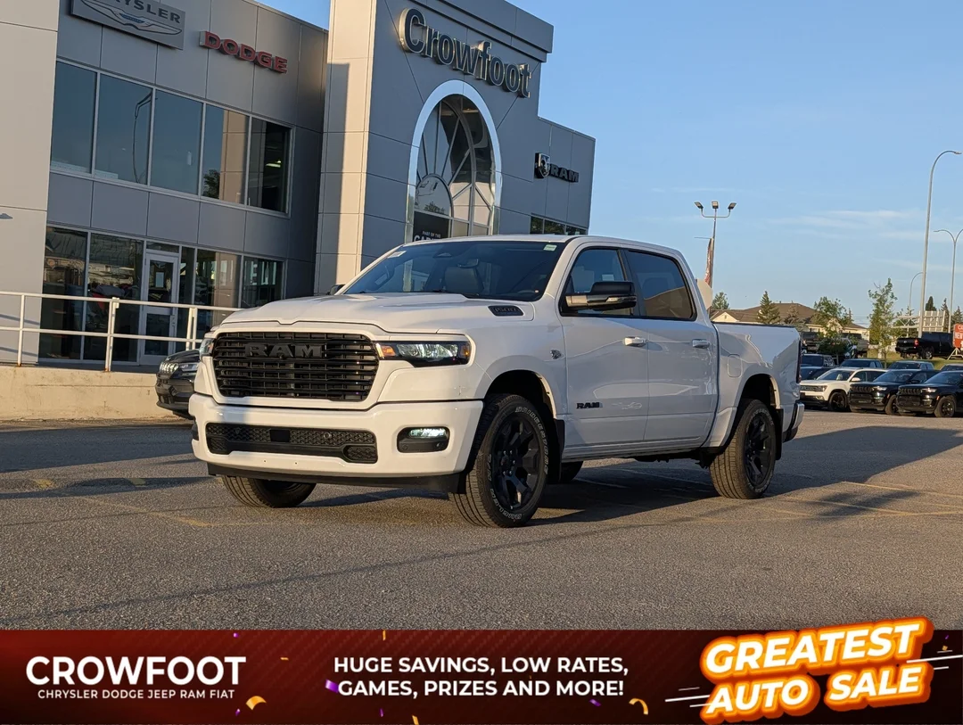 New 2026 White RAM Sport - - 3.92 Rear Axle - Trailer Brake Control - All-Weather Mats - Trailer Sway Control & More! image 1