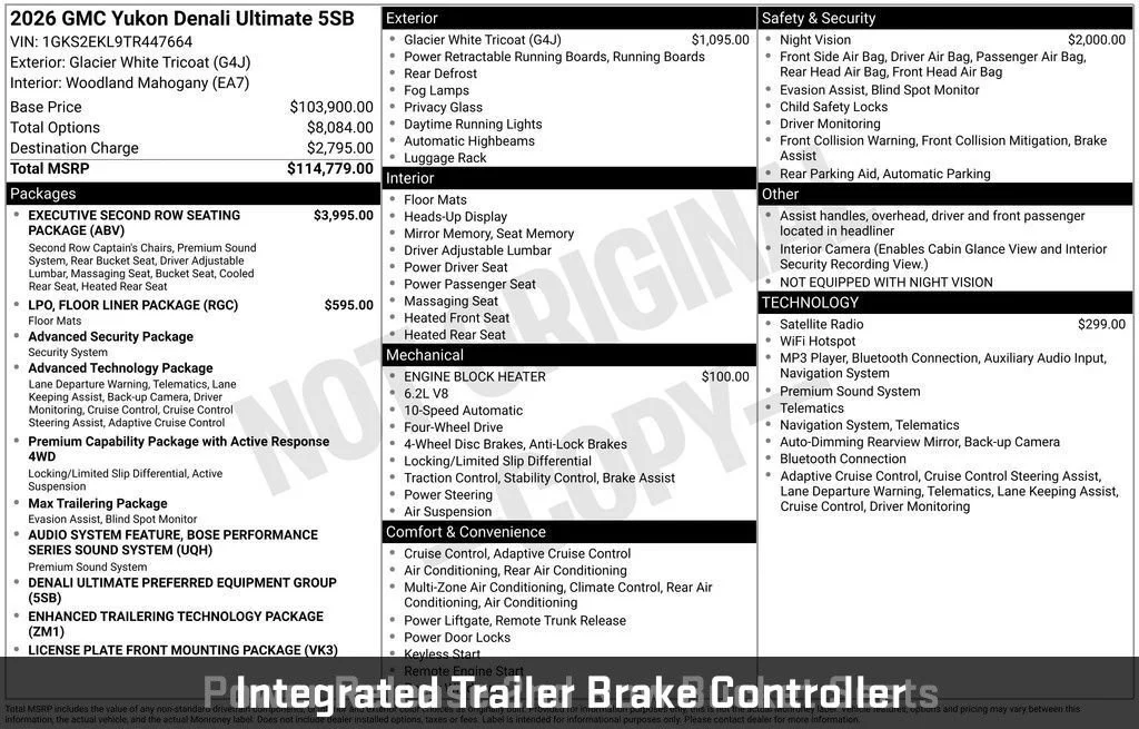 New 2026 GMC Yukon Denali Ultimate, photo 61