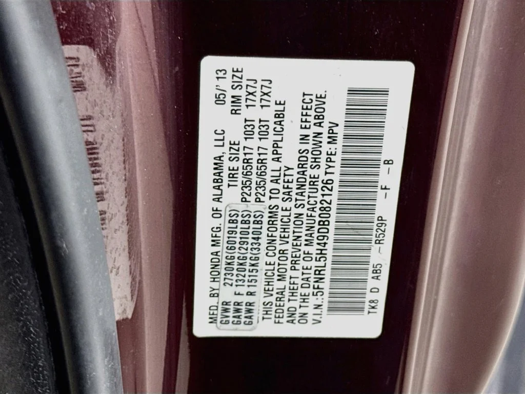 Used 2013 Dark Cherry Pearl Honda EX image 39