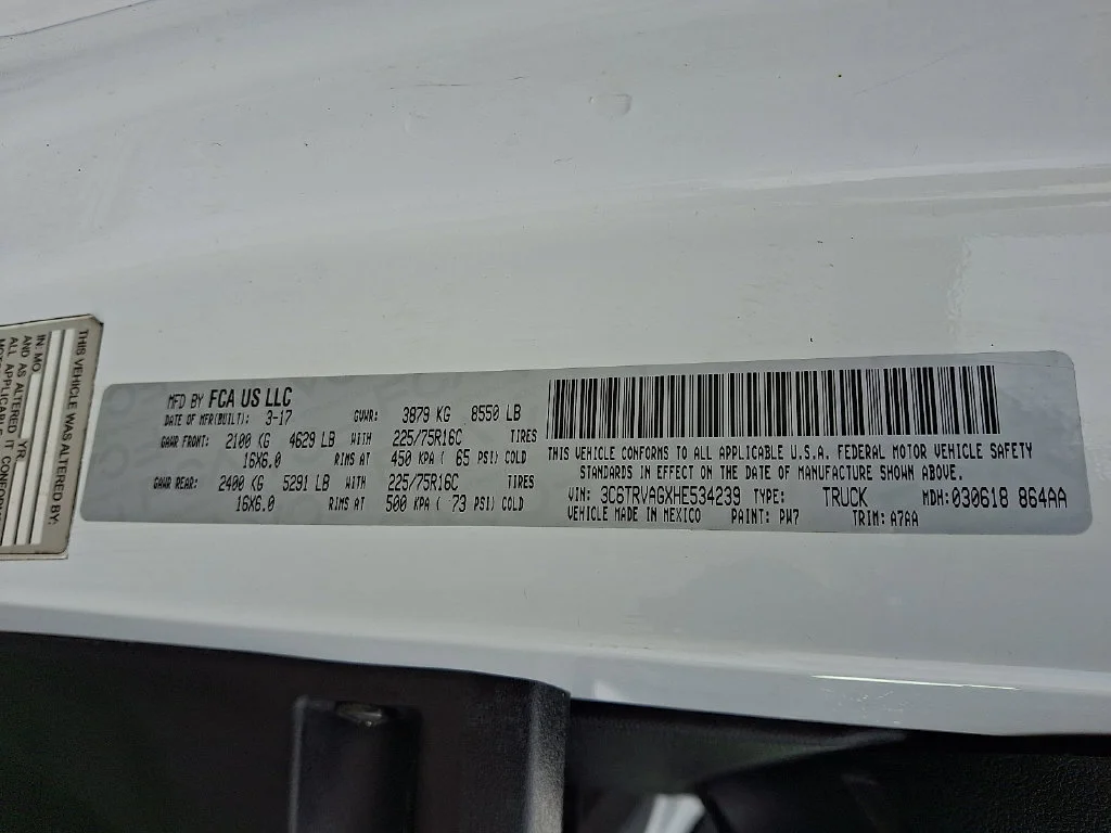 Used 2017 Bright White Clearcoat Ram 1500 LOW RF 136 image 28