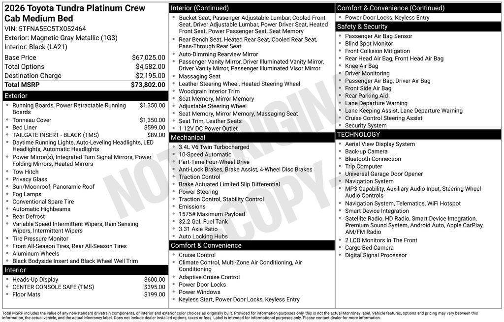 Used 2026 Gray Toyota Platinum image 2