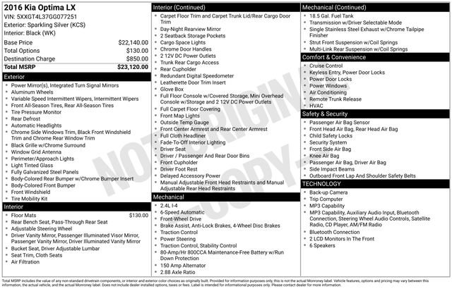 Used 2016 Silver Kia LX image 2