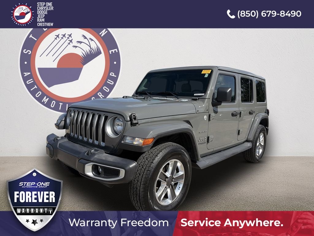 Used 2021 Gray Jeep Unlimited Sahara image 1