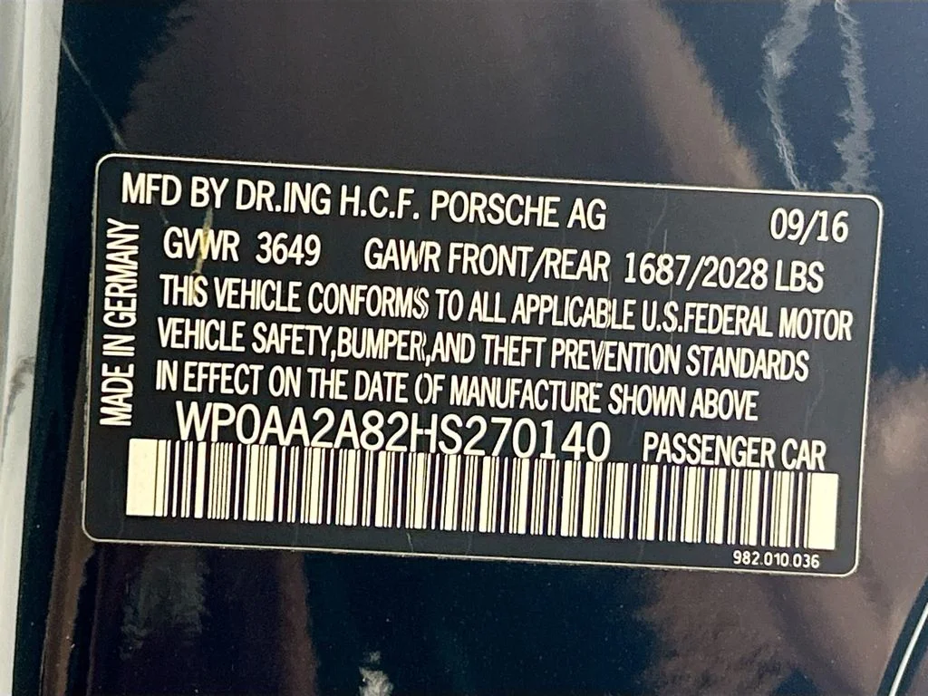 Used 2017 Black Porsche  image 29