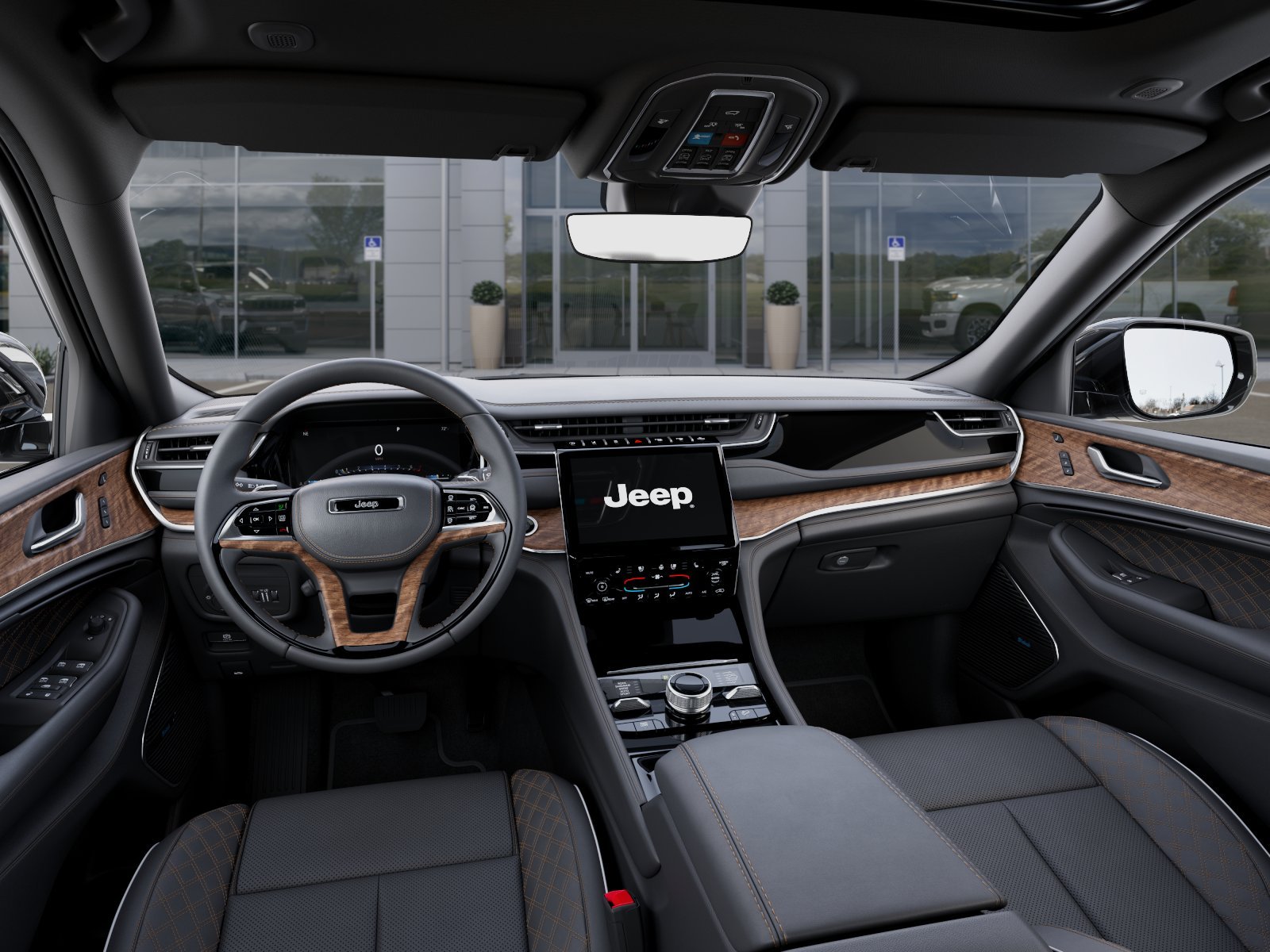 New 2025 Bright White Clear-Coat Exterior Paint Jeep Summit Reserve image 39