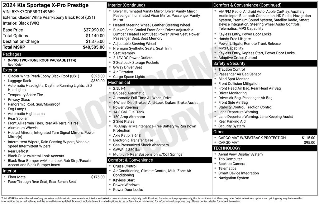 Used 2024 White Kia X-Pro Prestige image 10