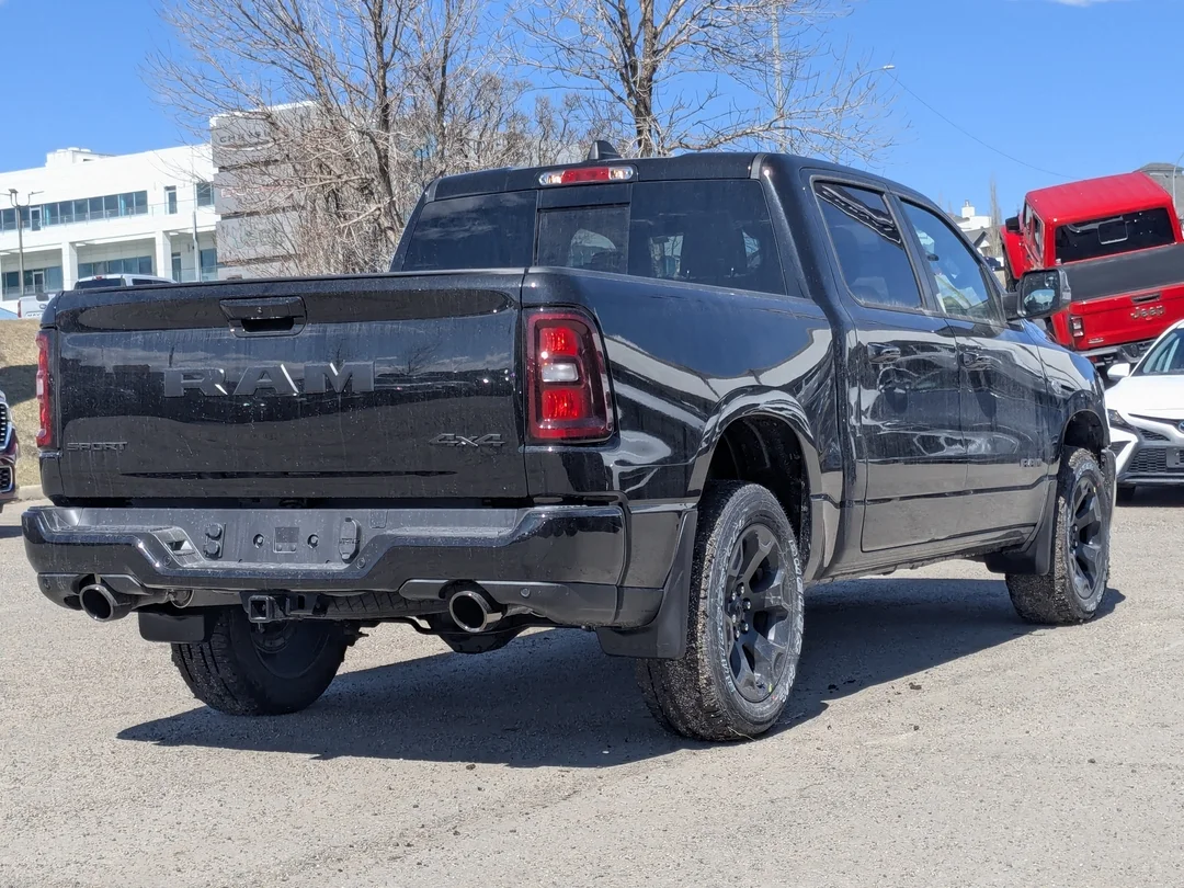 New 2026 Black RAM Sport - - 4x4 - Dual?Pane Panoramic Sunroof - Steel Sport Hood - Trailer Brake Control & More! image 8