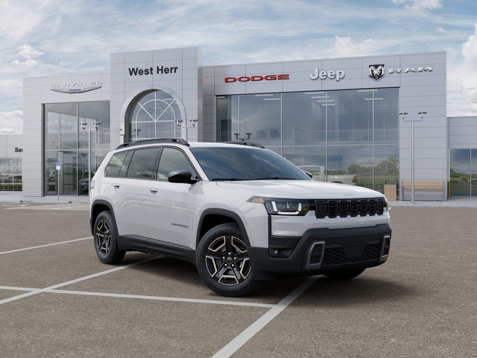 New 2026 Bright White Clear-Coat Exterior Paint Jeep CHEROKEE LAREDO 4X4 image 5