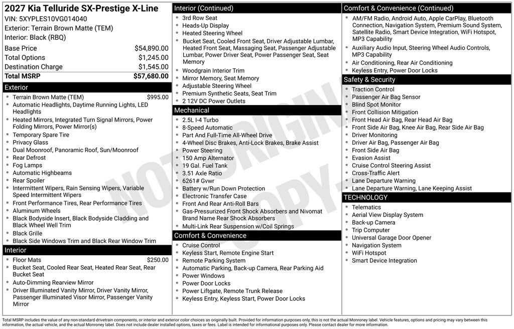 New 2027 Brown Kia X-Line SX-Prestige image 6