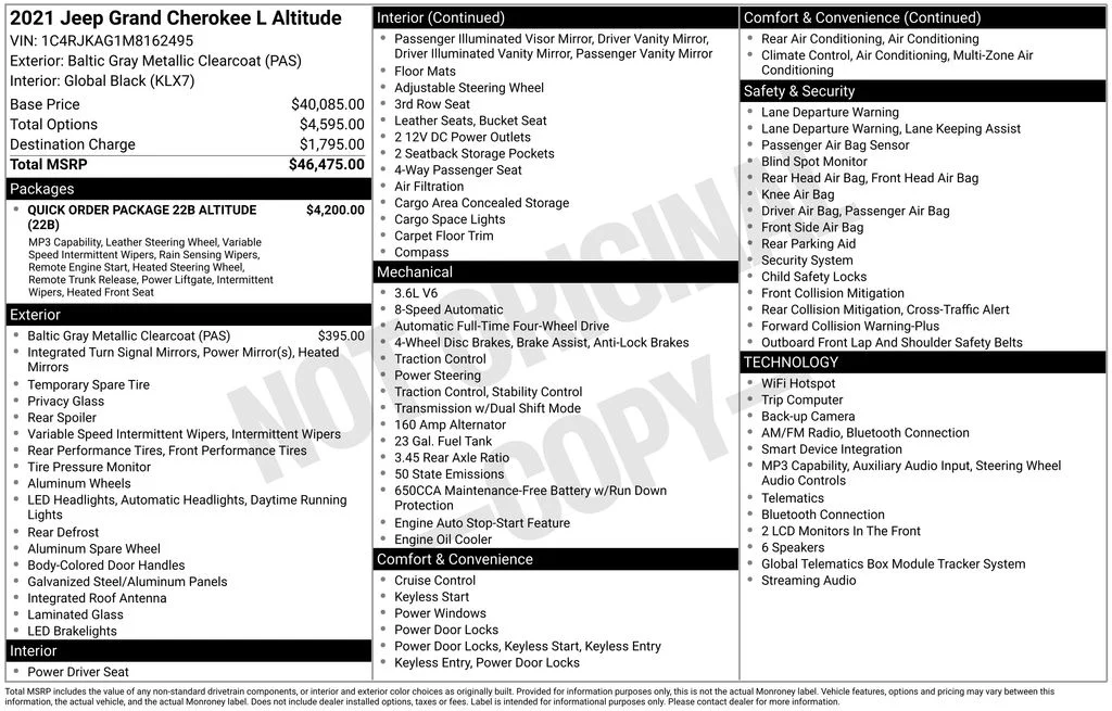 Certified Used 2021 Gray Jeep Altitude image 2