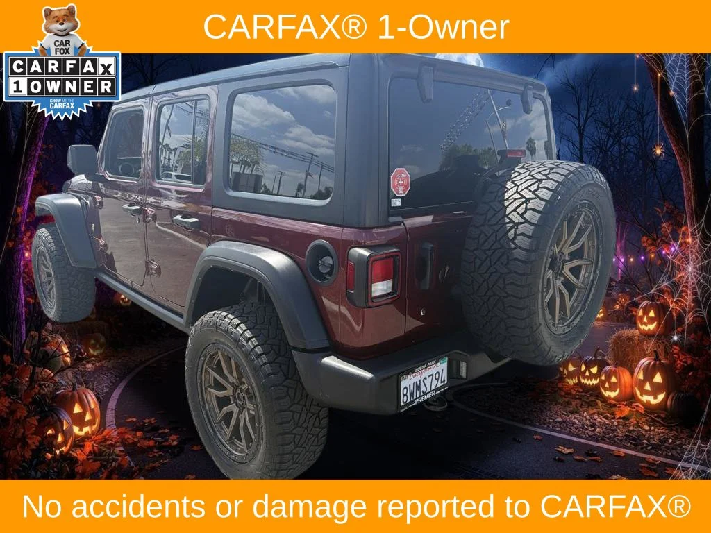 Used 2021 Red Jeep Unlimited Willys image 3