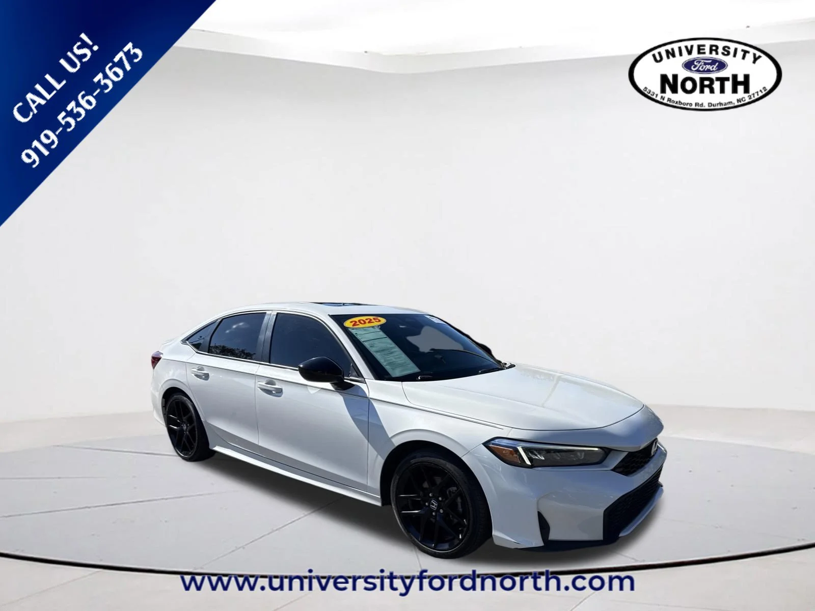 Certified Used 2025 Platinum White Pearl Honda Sport image 1