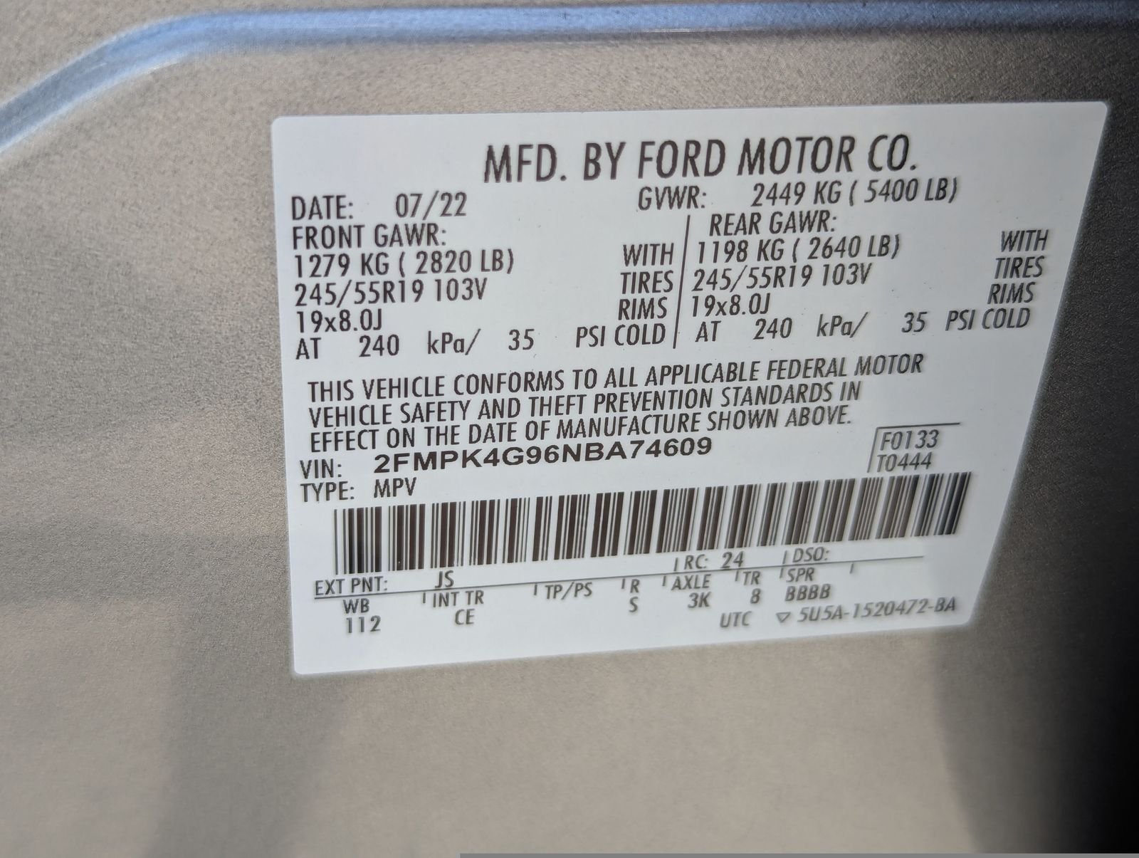 Used 2022 Silver Metallic Ford SE image 38