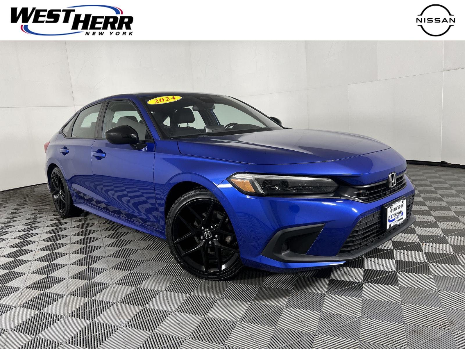 Used 2024 Aegean Blue Metallic Honda Sport image 1