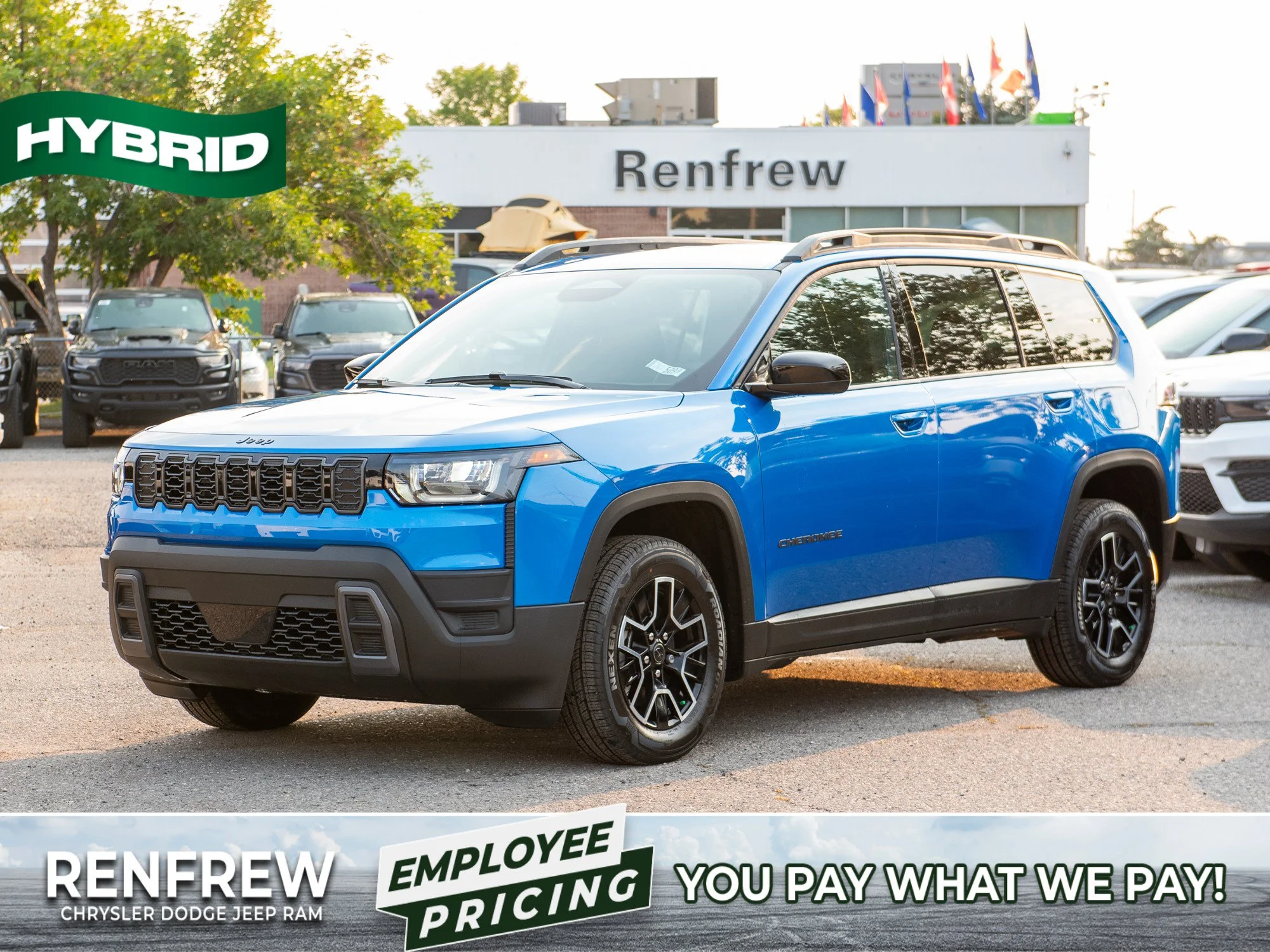 New 2026 Blue Jeep Base* Hybrid, 6.3L/100kms, Heated Seats, Adaptive Cruise image 1