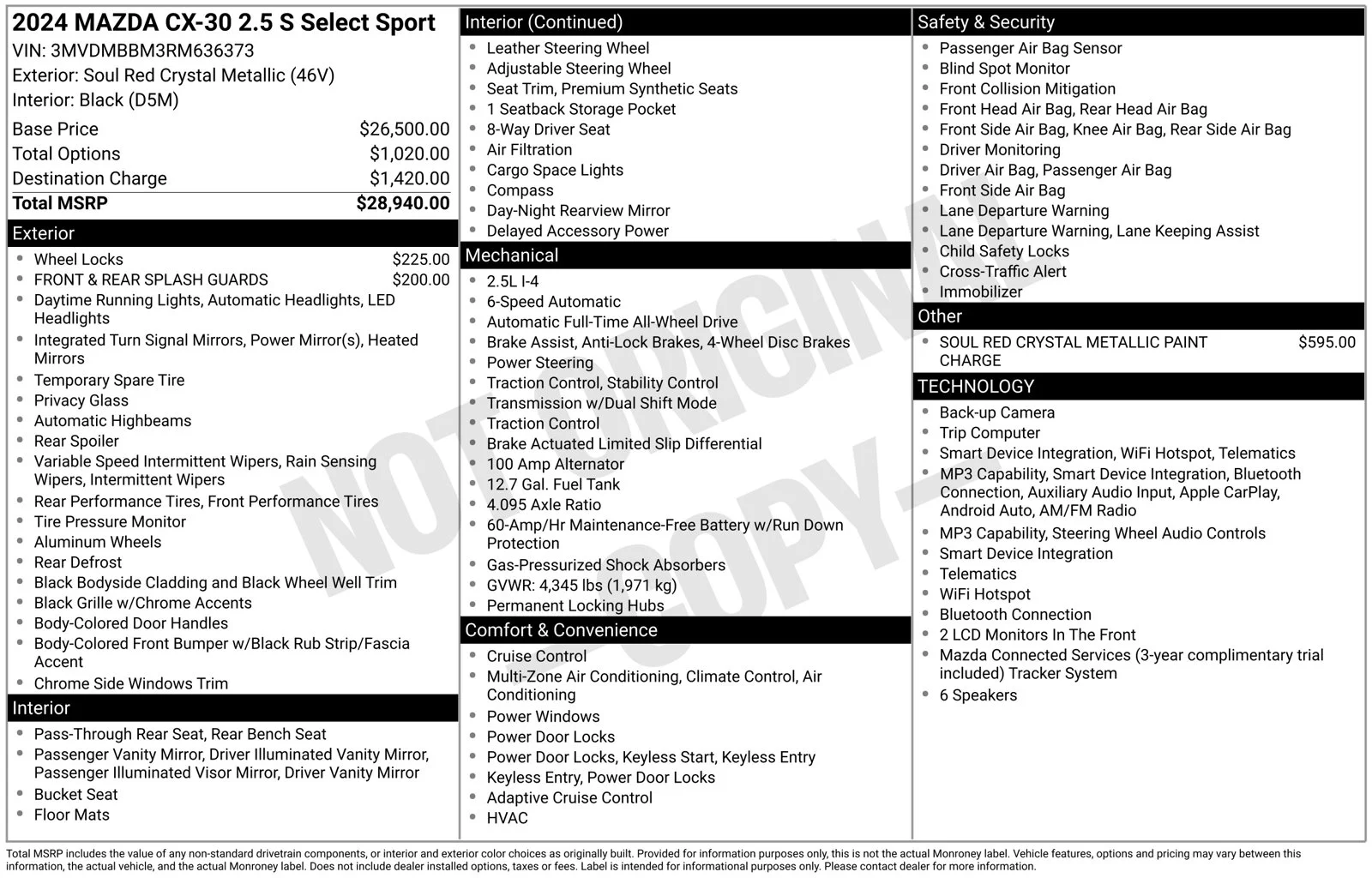 Certified Used 2024 Soul Red Crystal Metallic Mazda 2.5 S Select Sport image 3