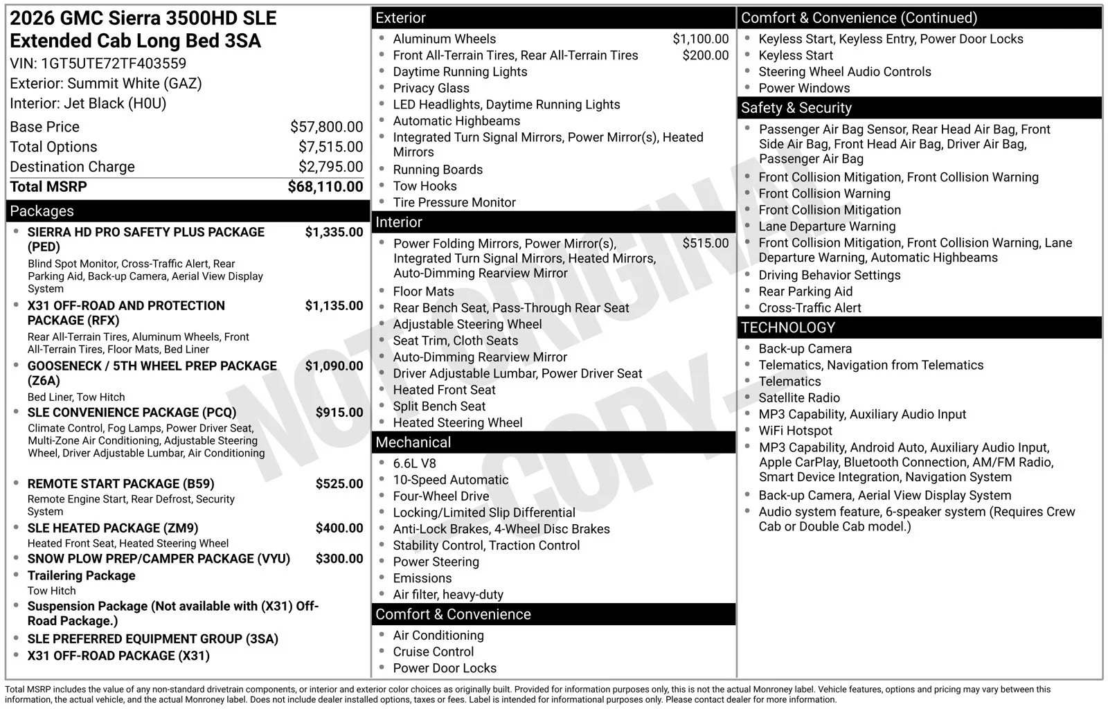 Used 2026 Summit White GMC SLE image 2