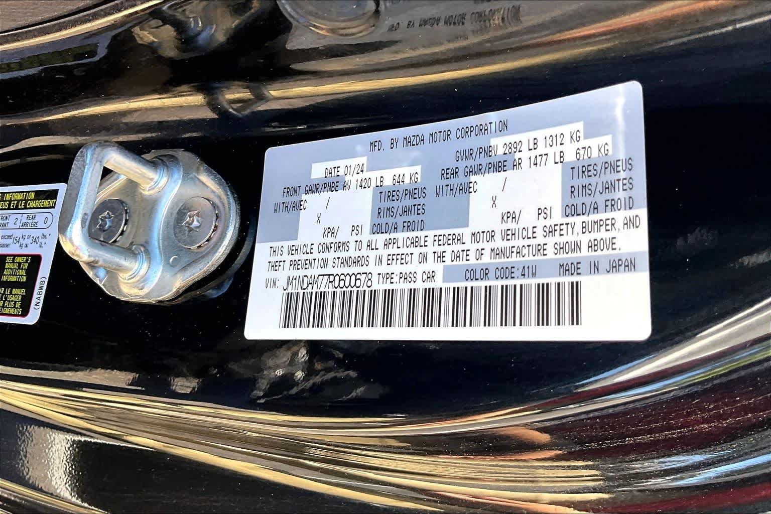 Used 2024 Jet Black Mica Mazda Grand Touring image 29