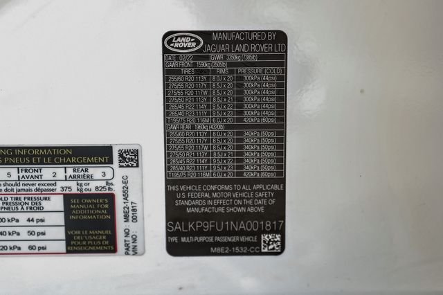 Used 2022 Fuji White Land Rover SE image 78