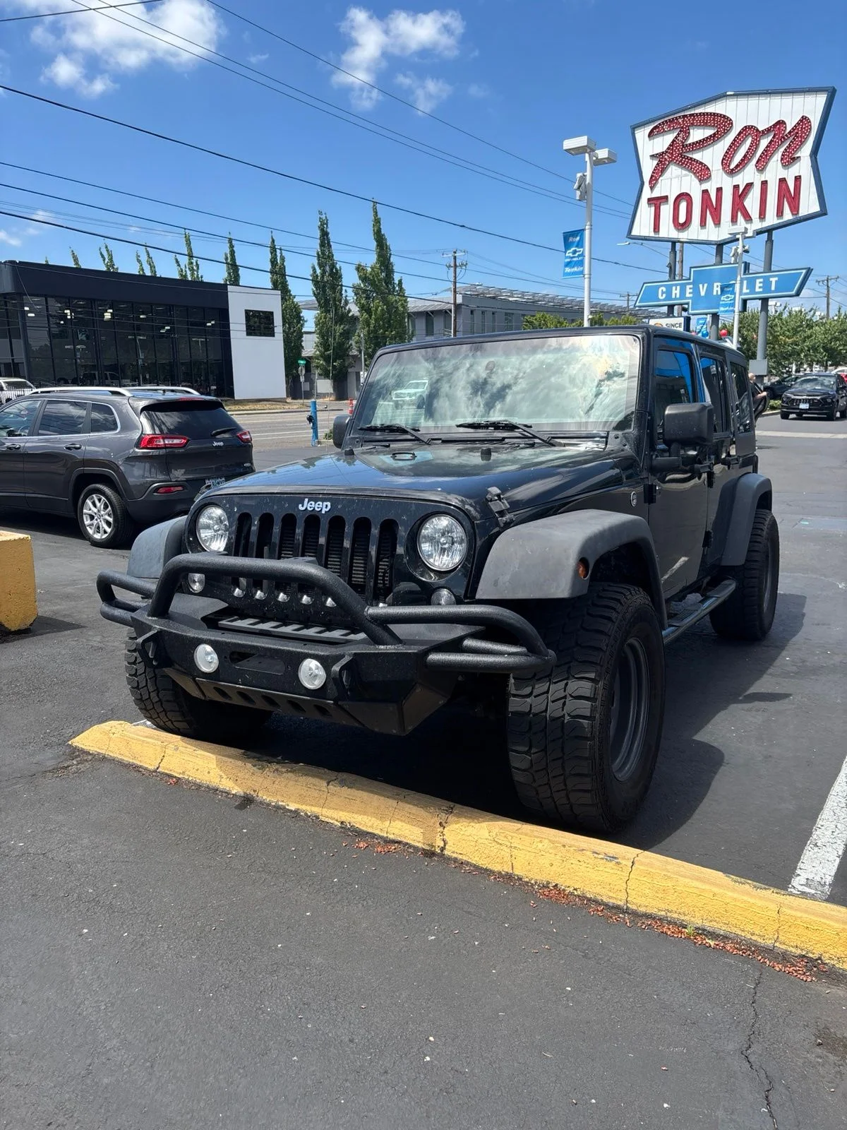 Used 2017 Black Clearcoat Jeep Unlimited Sport image 2