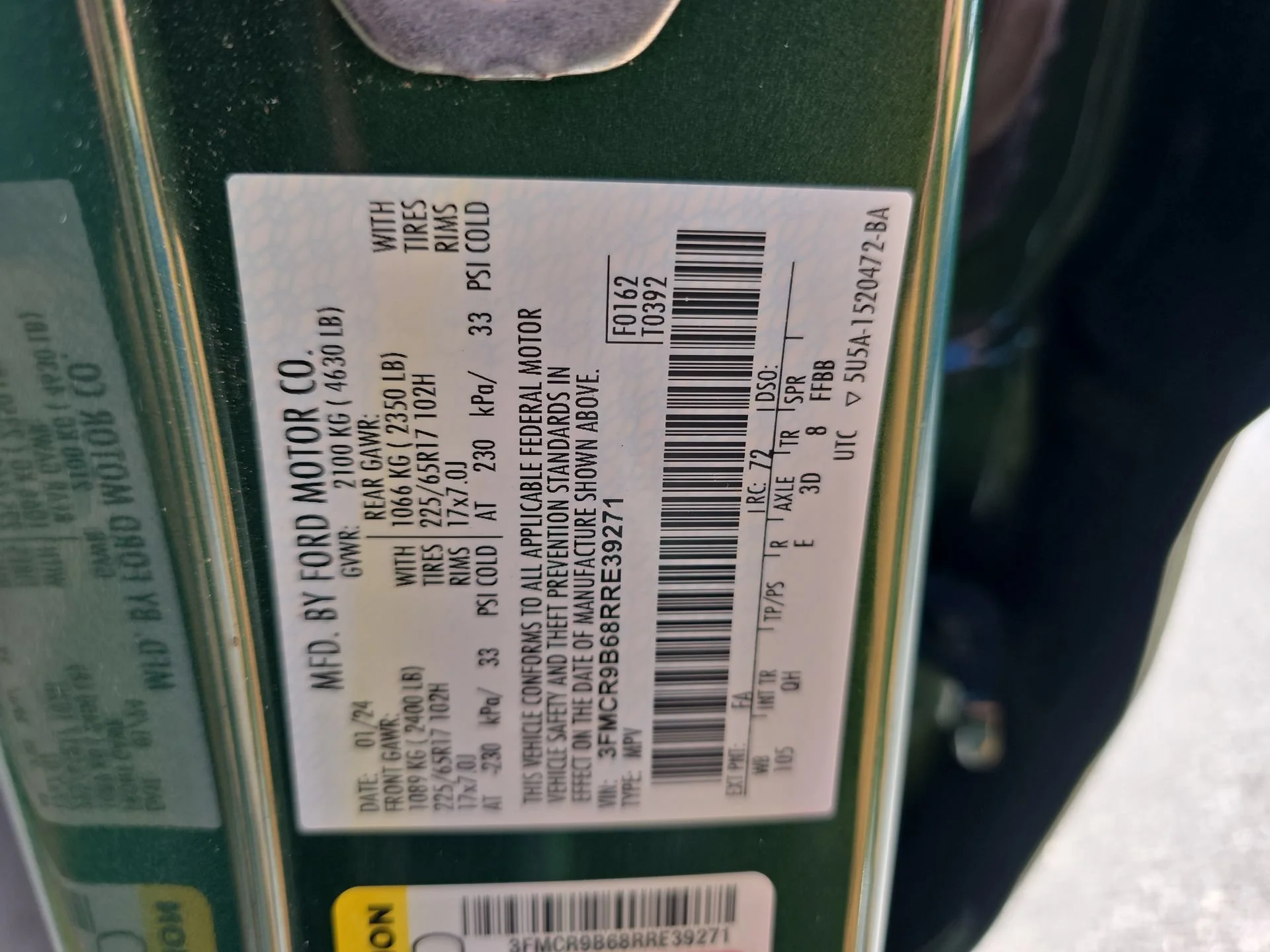 Used 2024 Eruption Green Metallic Ford Big Bend image 16