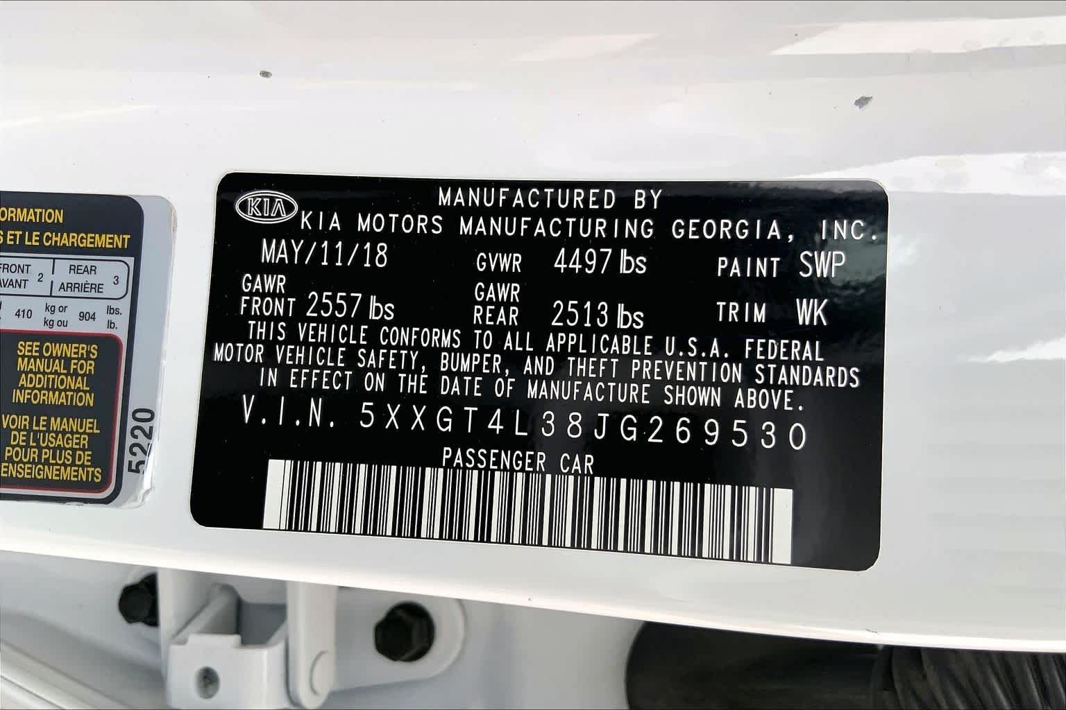 Used 2018 Snow White Pearl Kia LX image 35