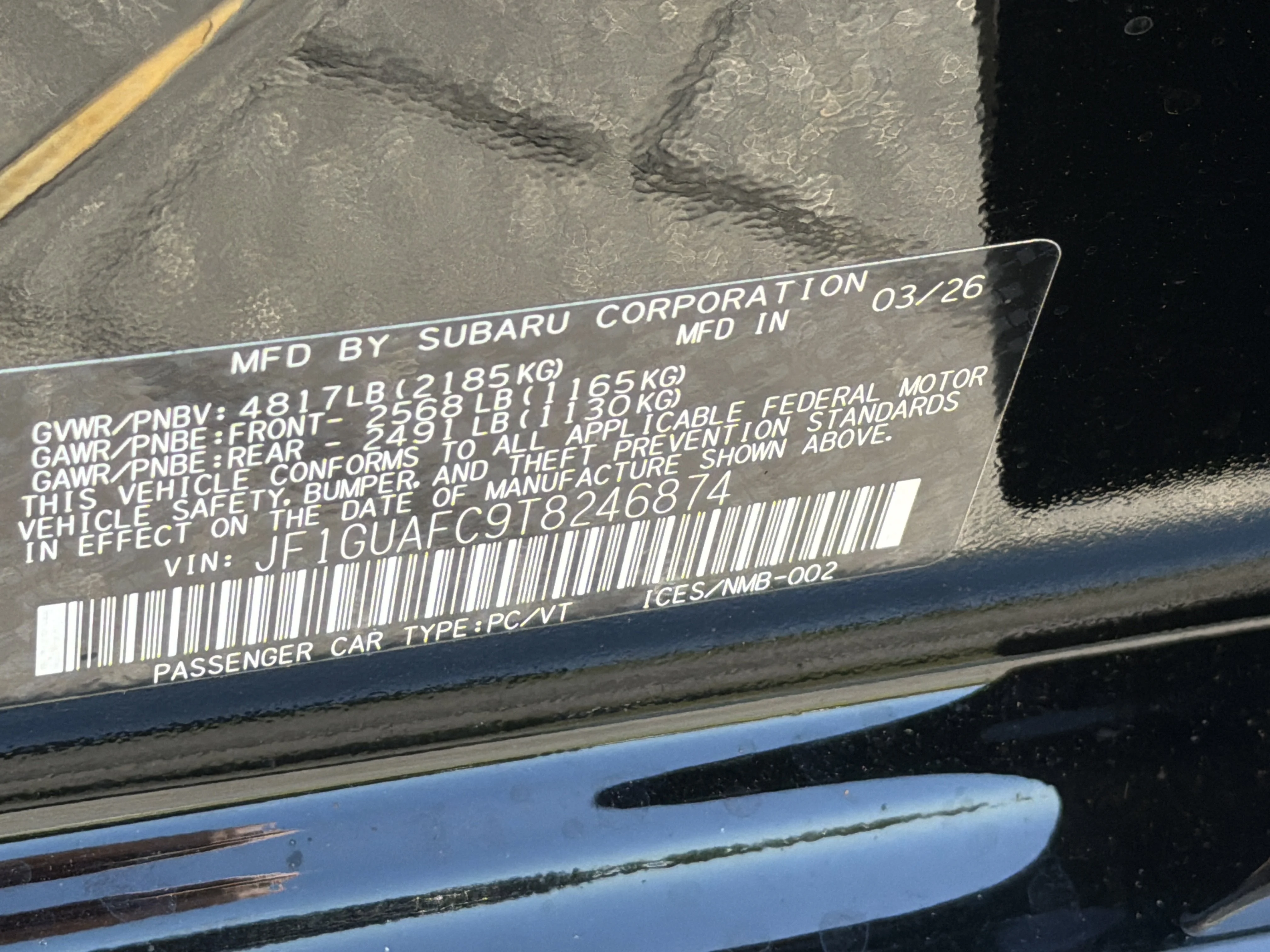 New 2026 CRYSTAL BLACK SILICA Subaru Sport image 31