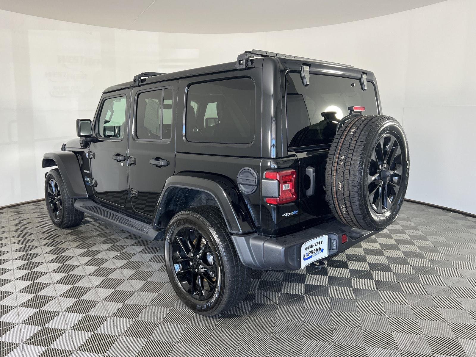 Used 2021 Black Clearcoat Jeep Unlimited Sahara 4xe image 27