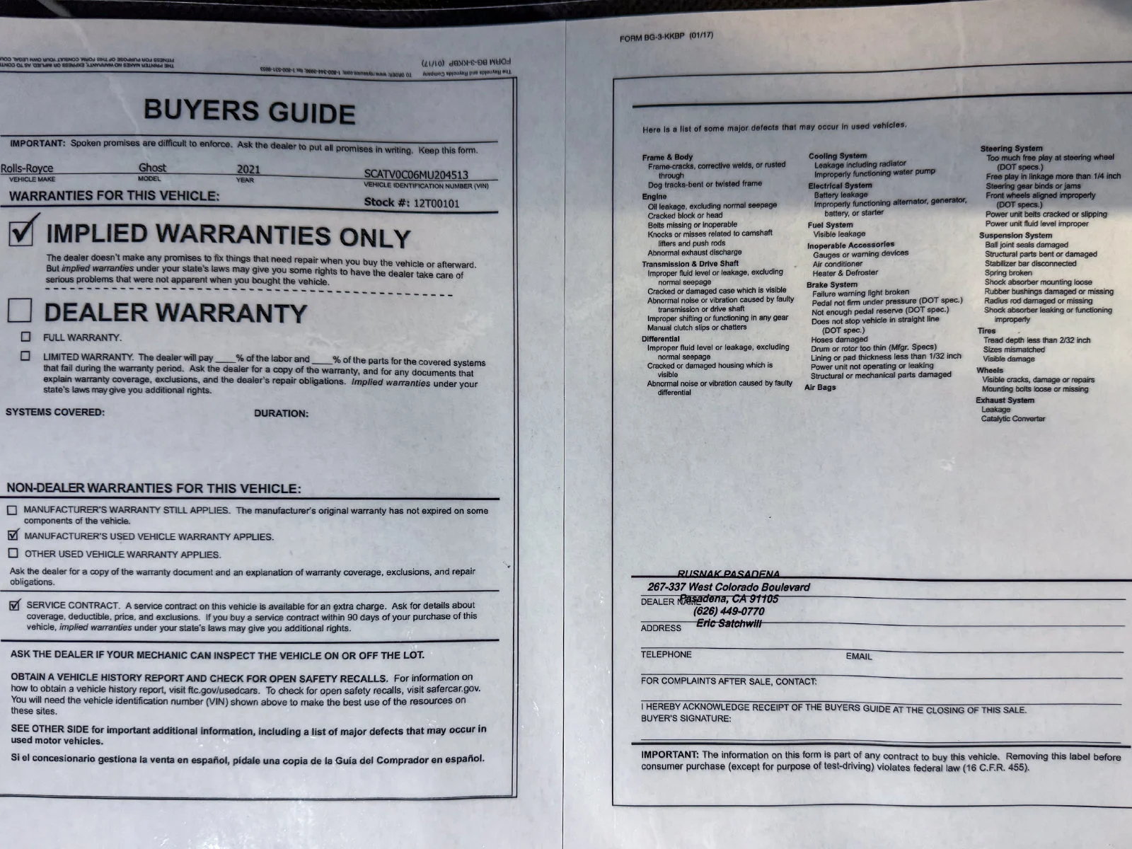 Certified Used 2021 Black Diamond Rolls-Royce  image 39